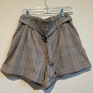 Plaid Gray Women's Shorts